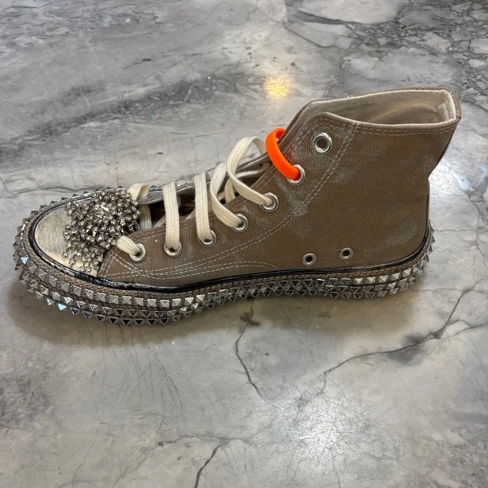 Studded High-Top Sneakers - sz 37 - Picture 3 of 8